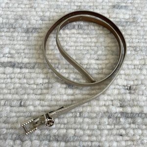 Michael Kors Thin Gold Belt with Rhinstone Embelishment/Gold Hardware - Sz Sm